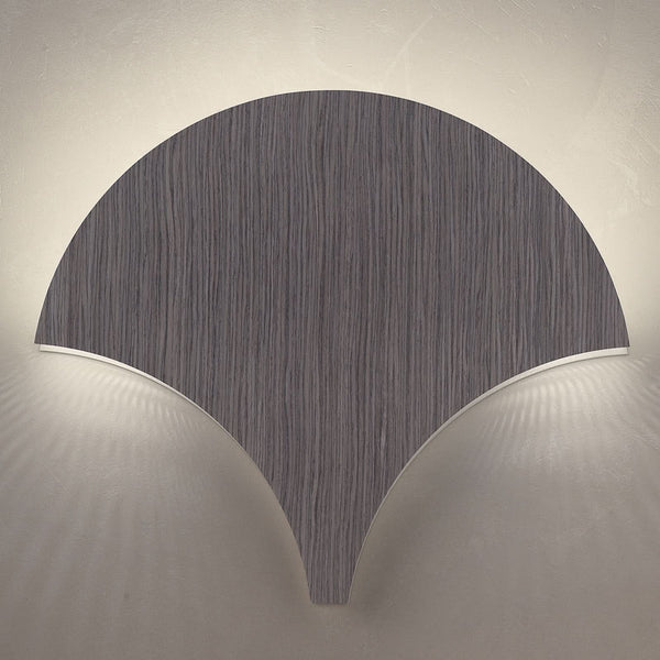 Applique murale LED Palm en métal, gris, hauteur 34 cm