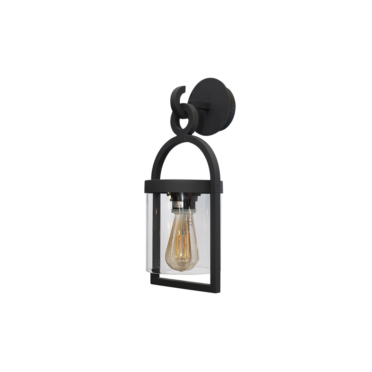 Applique extérieure Maya gris foncé, verre, IP54, H 41 cm