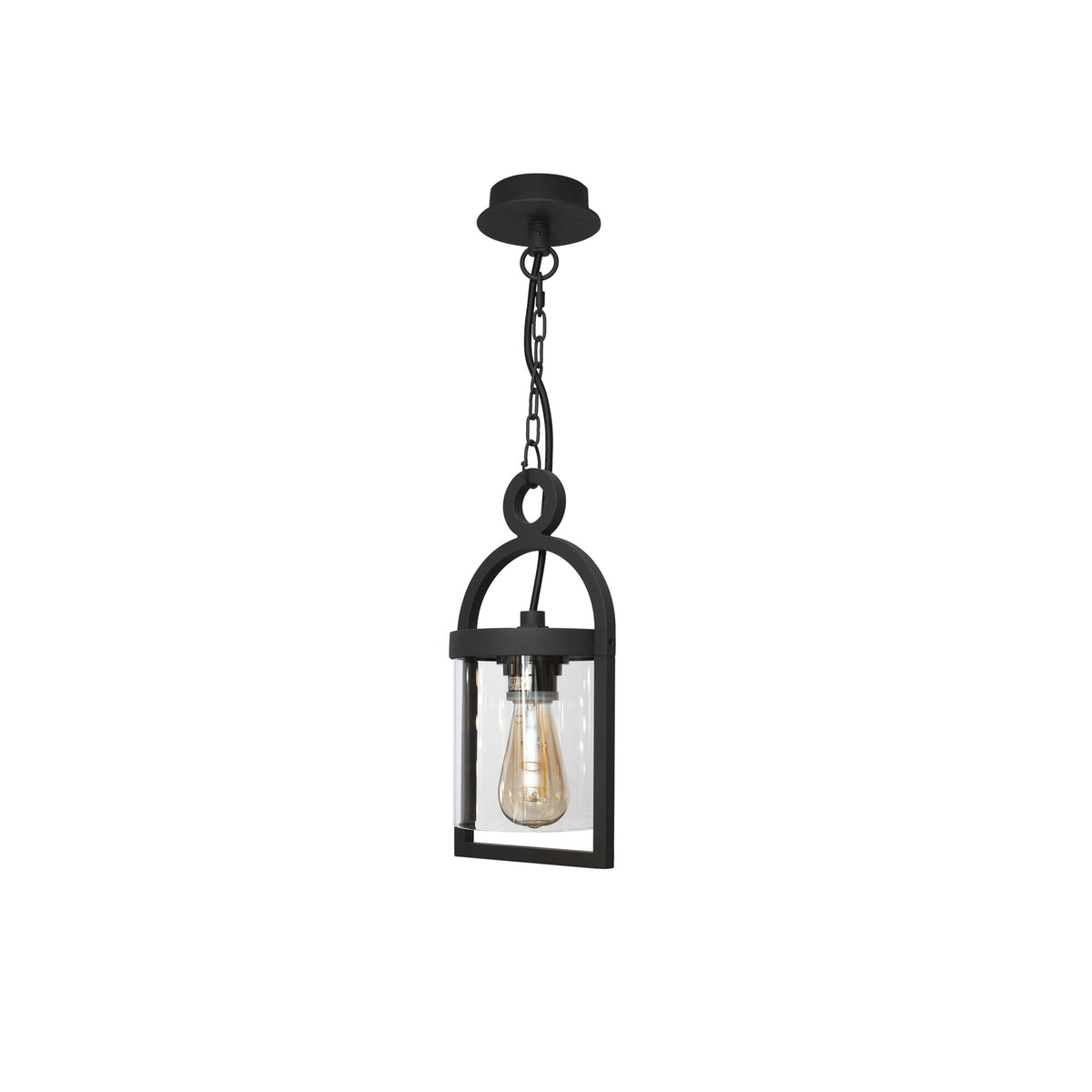 Suspension extérieure Maya gris foncé, verre, IP54