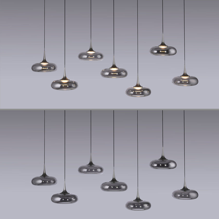 Deux positions de hauteur des diffuseurs illustrant le réglage individuel des suspensions