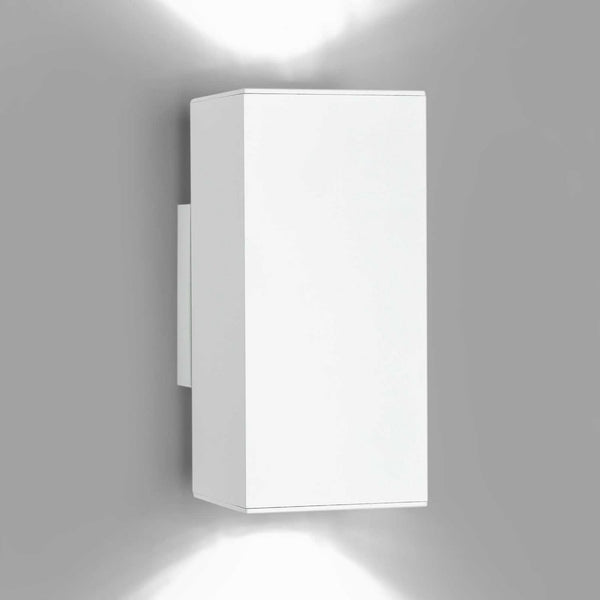 Applique murale Dau Double en aluminium, blanc, 2 lumières, hauteur 17,4 cm