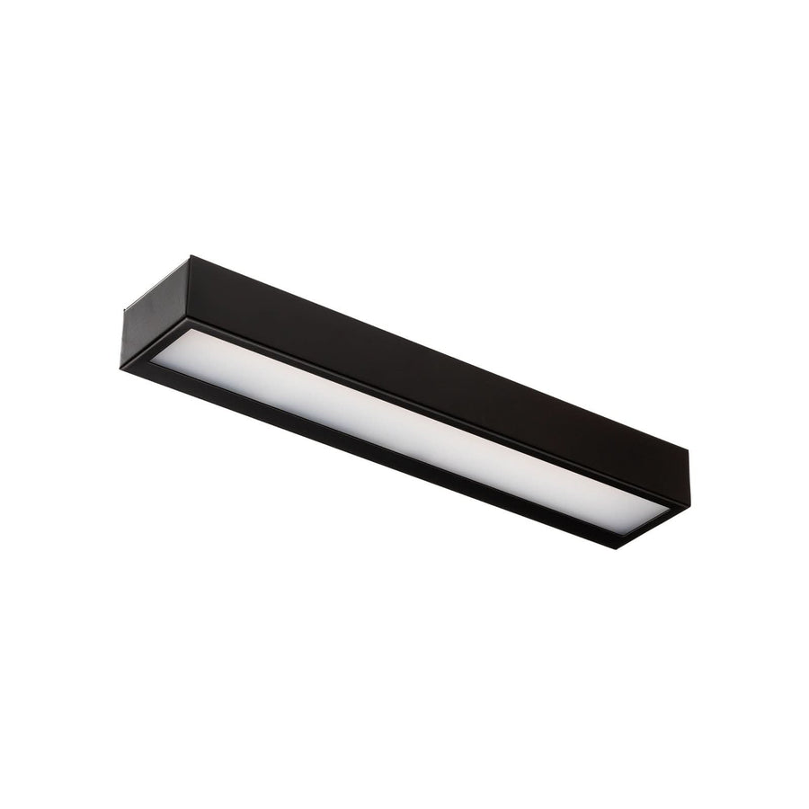Applique murale LED Mera en acier, noir et blanc, hauteur 4,5 cm, 4000 K, 12,5 W
