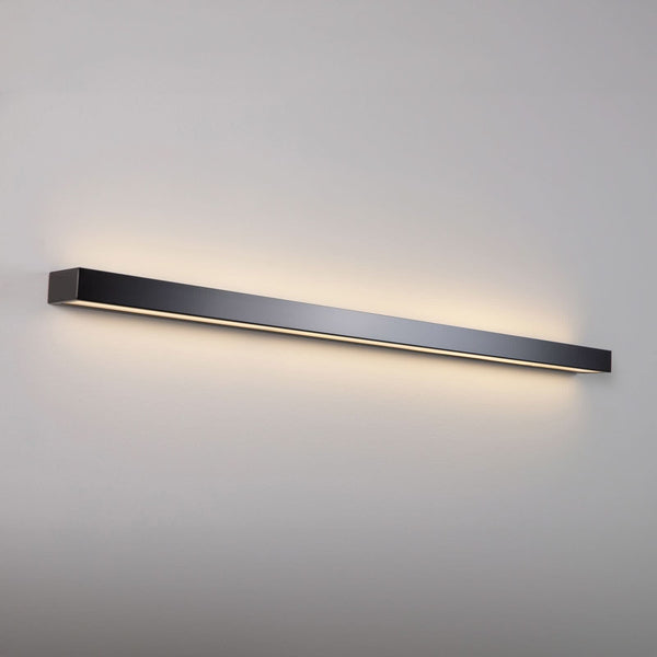 Applique murale LED Mera en acier, noir et blanc, hauteur 4,5 cm, 3000 K, 28 W