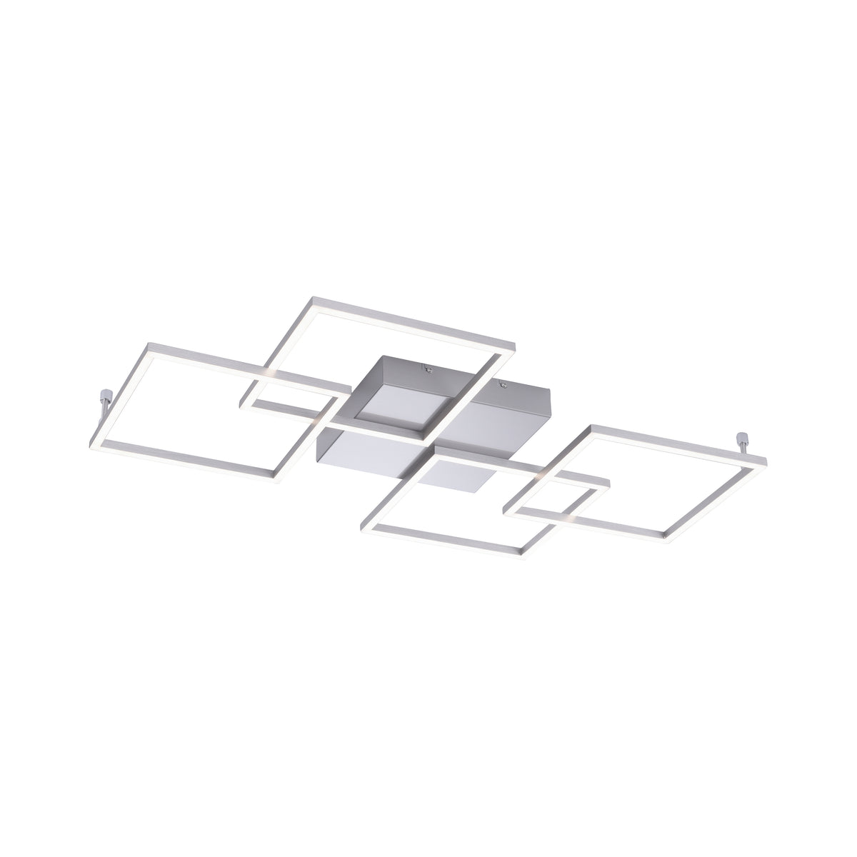 Plafonnier Inigo acier, P 80,5 cm