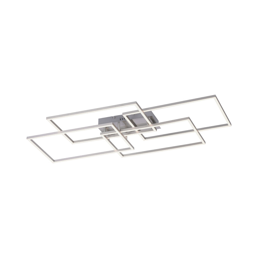 Plafonnier Iven acier, L 51,5 cm