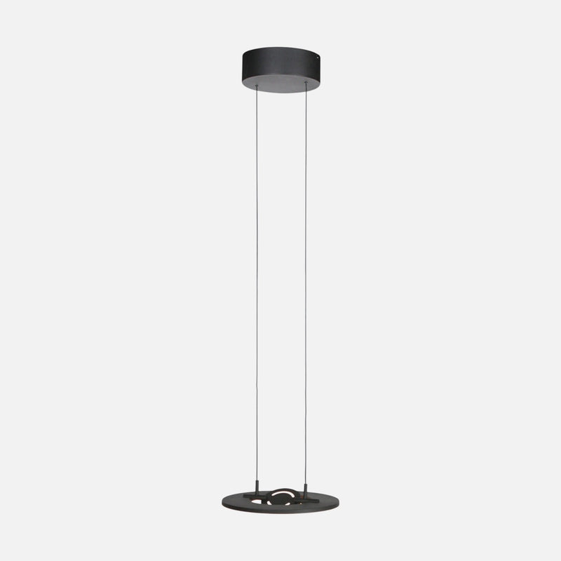 Verstellbare Seilzug-Pendelleuchte schwarz Ø 32 cm, LED 4000 lm | Soleil