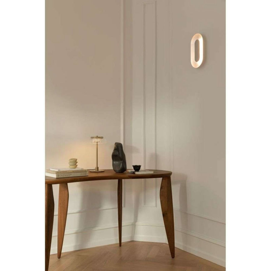 Applique murale LED Sasi en métal, laiton, hauteur 29 cm