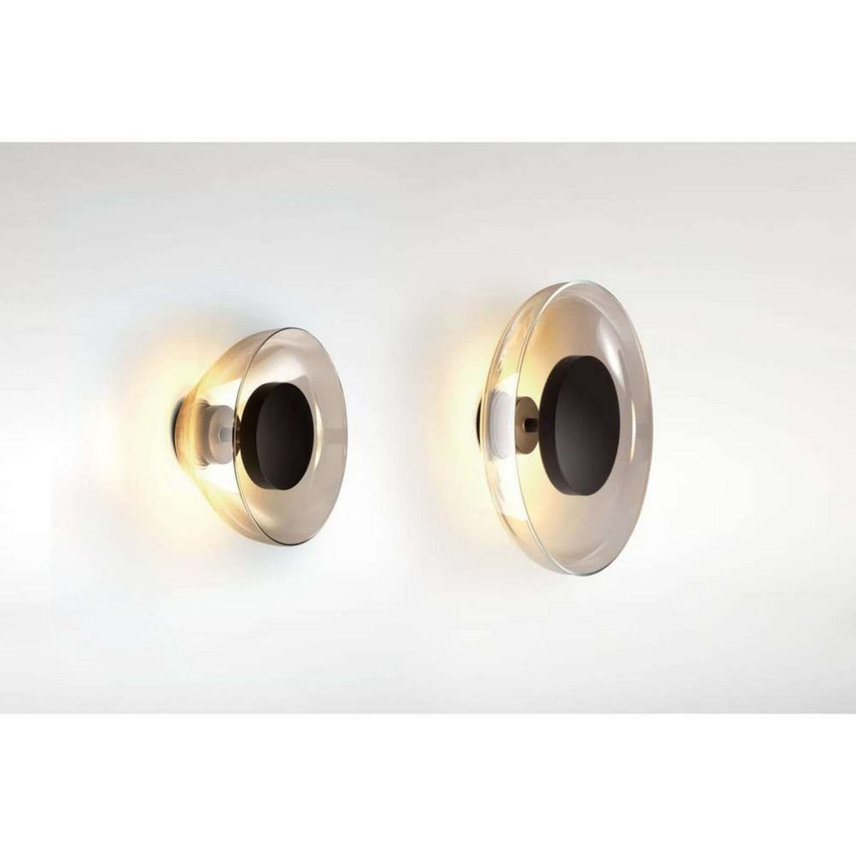 Applique murale LED Aura Plus en verre, blanc, Ø 25,3 cm