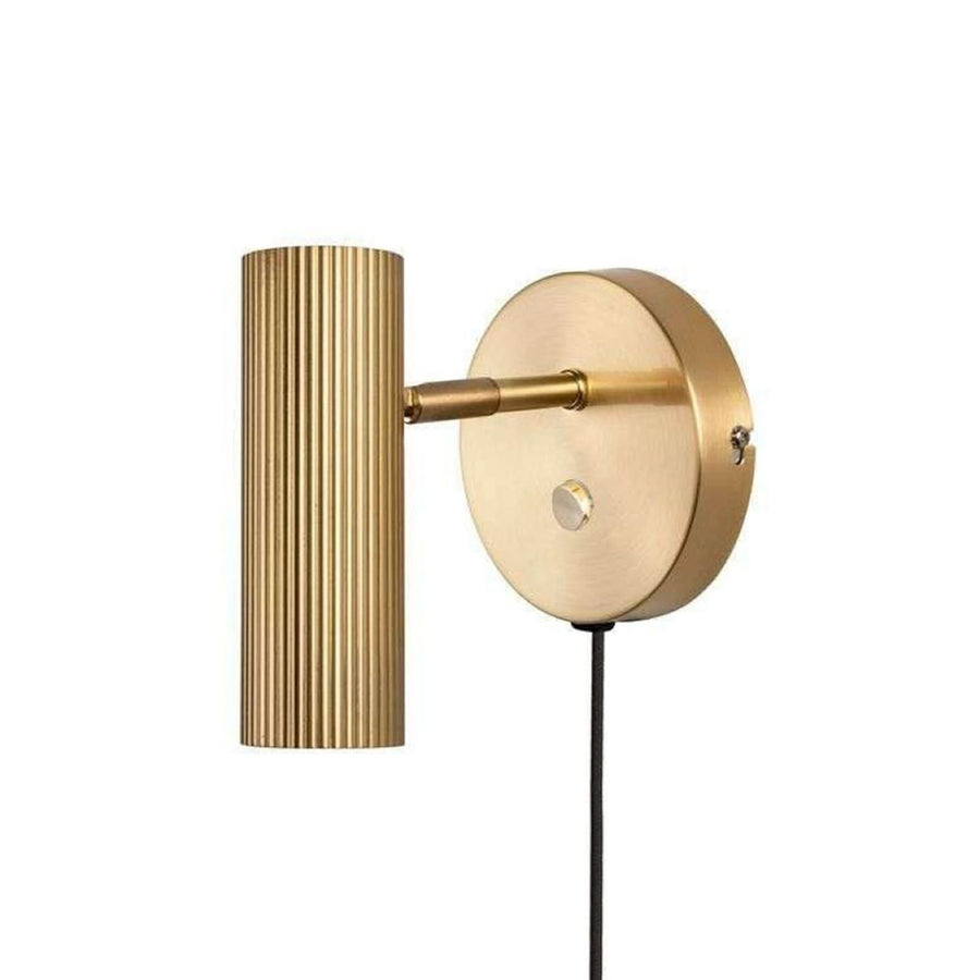 Applique murale Hubble en métal, laiton brossé, hauteur 15 cm