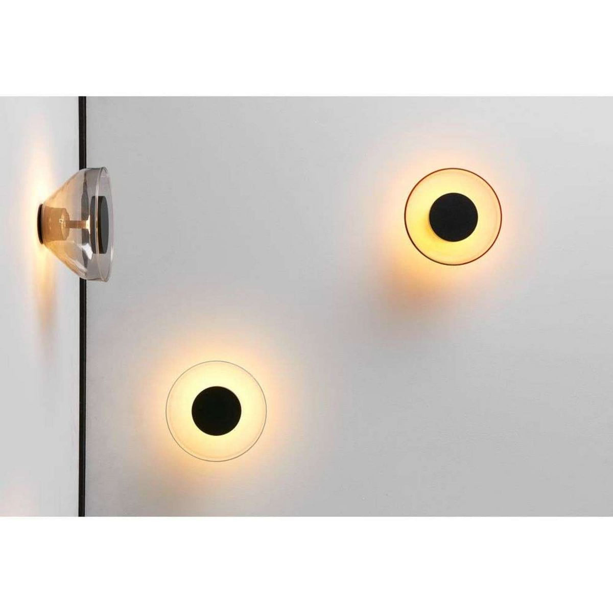 Applique murale LED Aura en aluminium, transparent, Ø 17,9 cm
