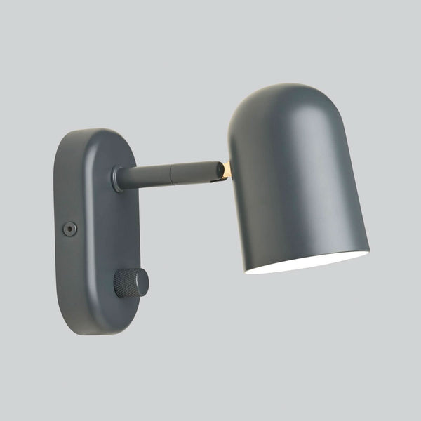 Applique murale Buddy en acier, anthracite, hauteur 12 cm