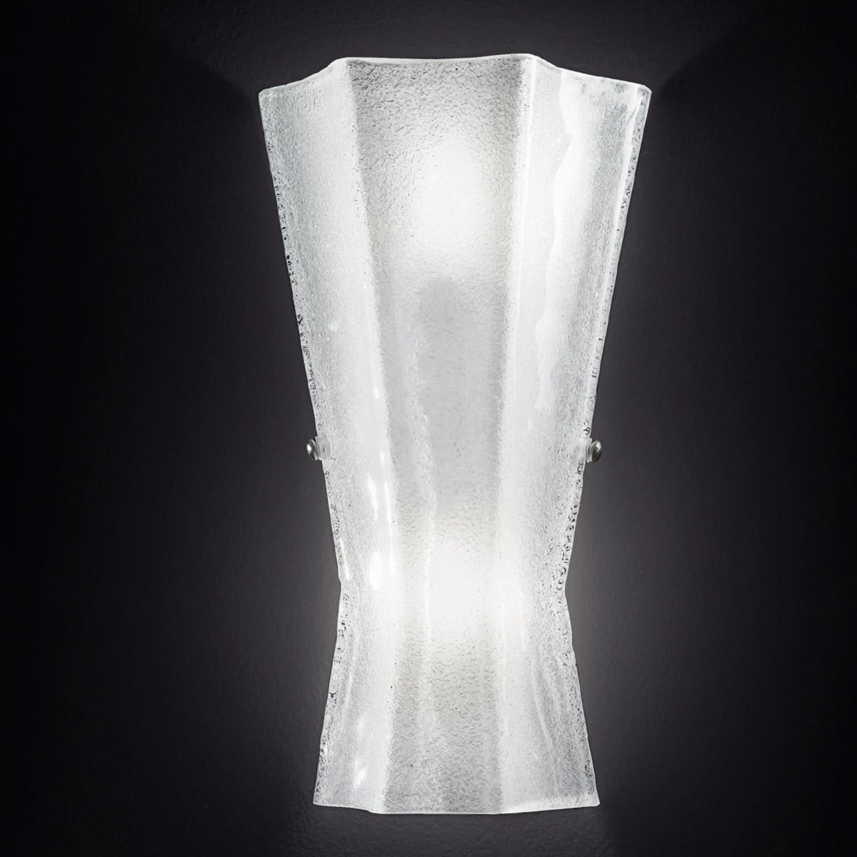 Applique murale Monja en verre, blanc, 2 lumières, hauteur 40 cm