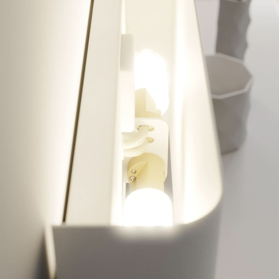 Applique murale Haga en métal, blanc, 2 lumières, hauteur 15 cm