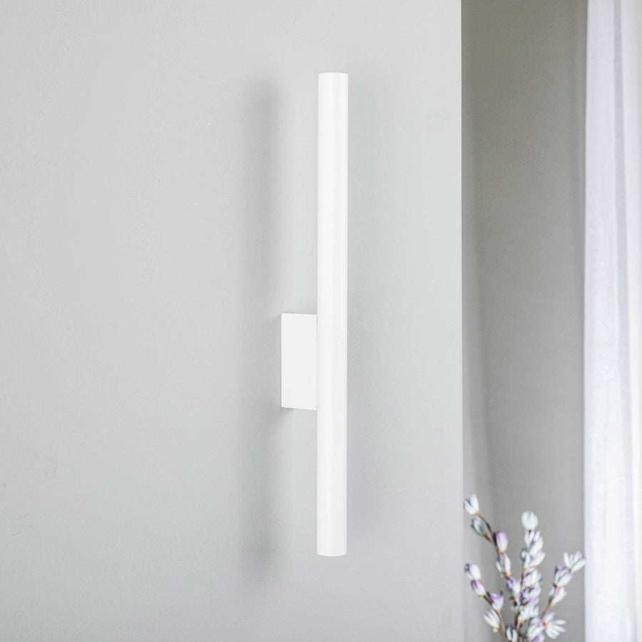 Applique murale Laser en acier, blanc, 2 lumières, Ø 2,5 cm
