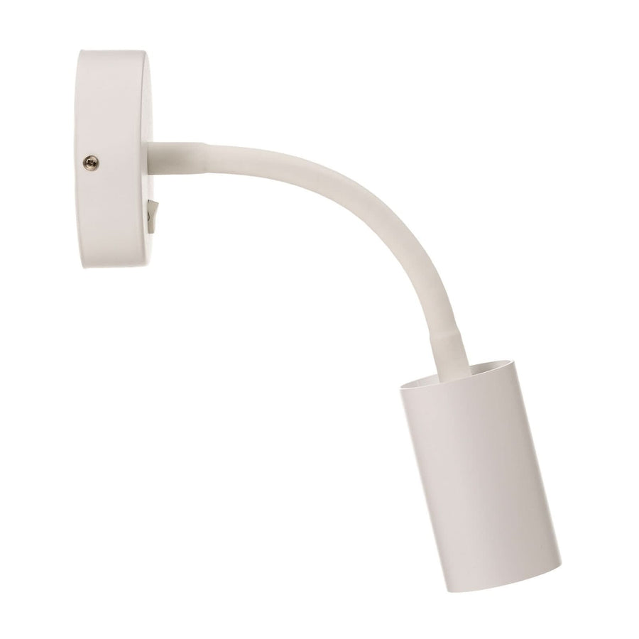 Applique murale Eye Flex S en acier, blanc, Ø 5,5 cm