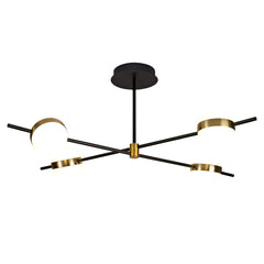 Plafonnier LED Cuba doré et noir