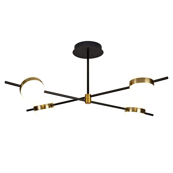 Plafonnier LED Cuba doré et noir