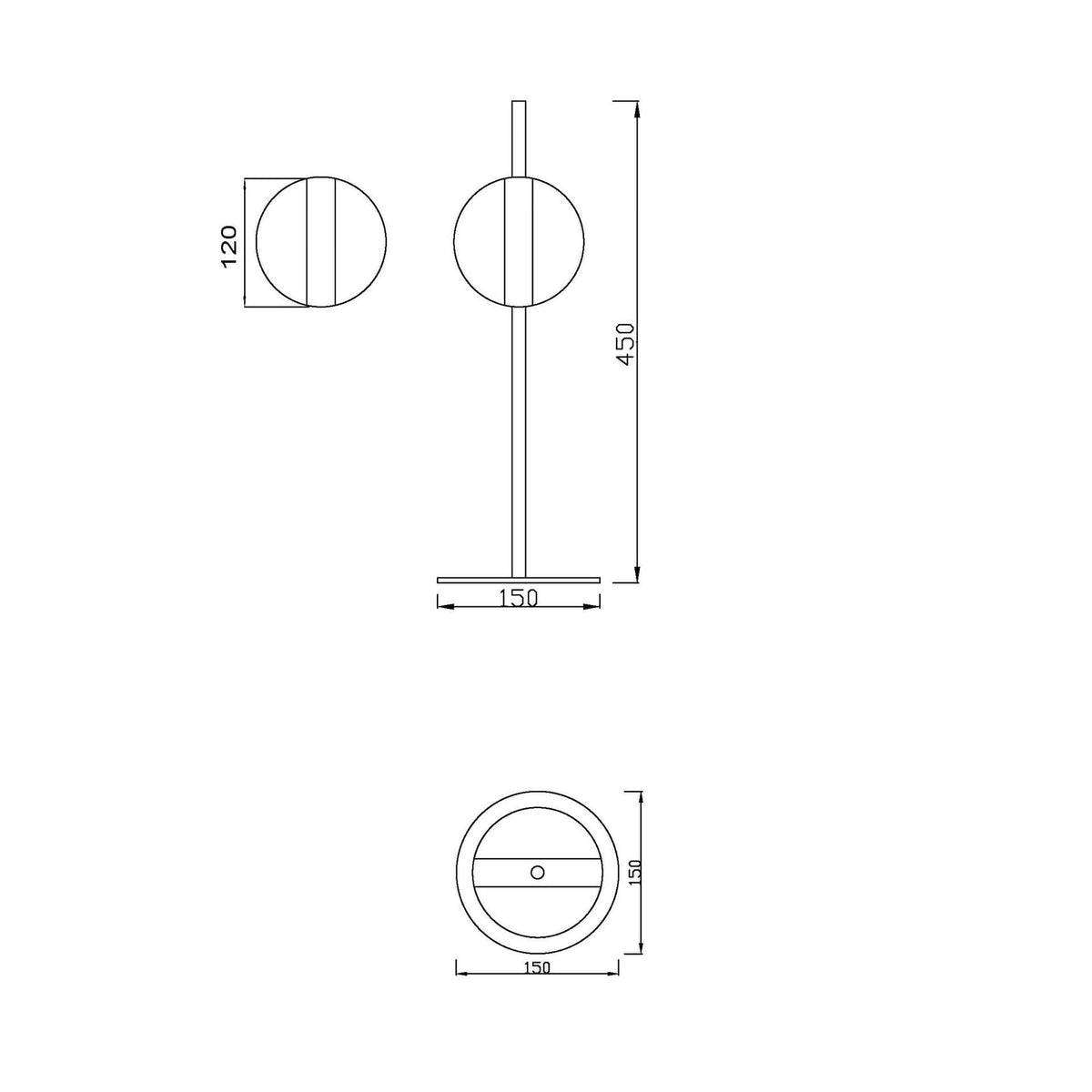 Lampe à poser LED Cuba dorée et noire