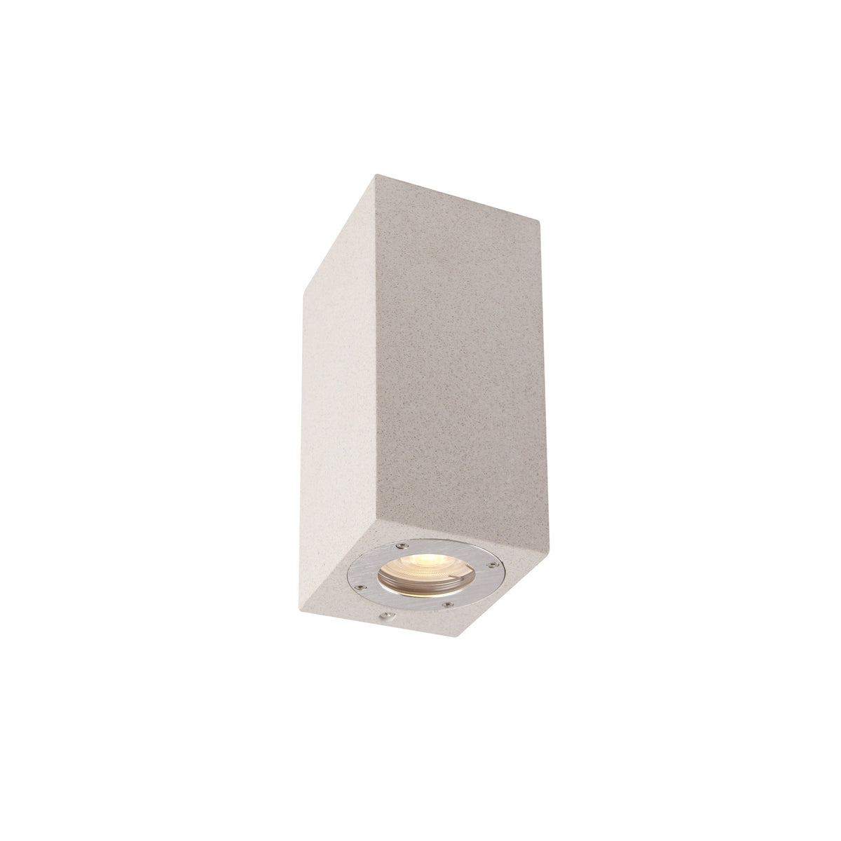Applique extérieure Levi 2 lumières, béton, IP65, L 8,6 cm