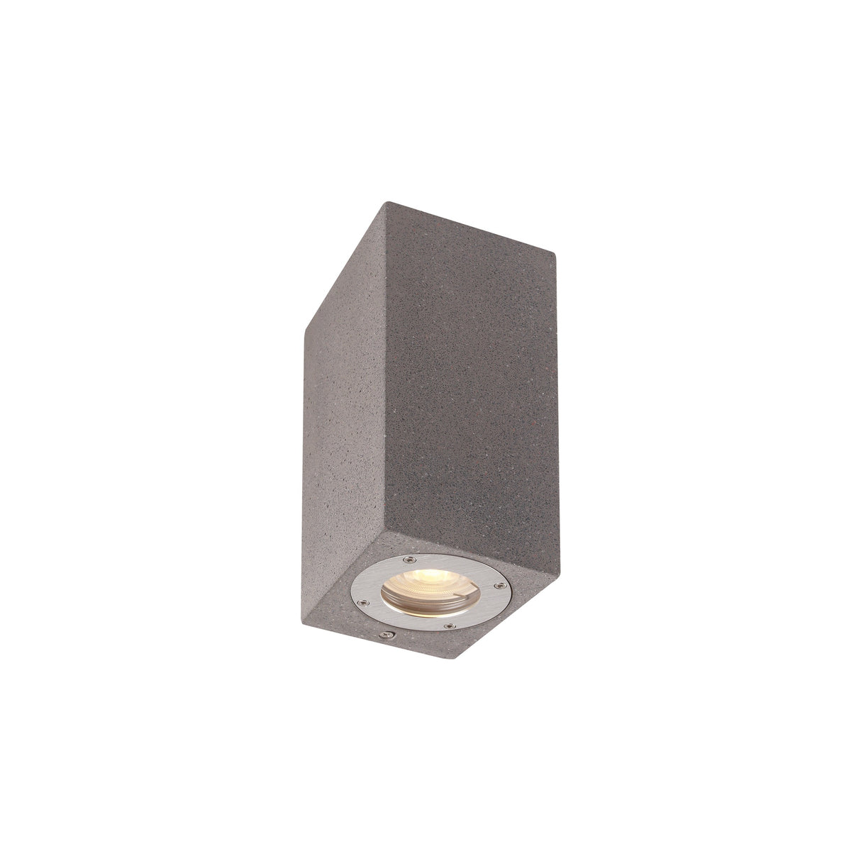 Applique extérieure Levi 2 lumières, béton, IP65, L 8,6 cm
