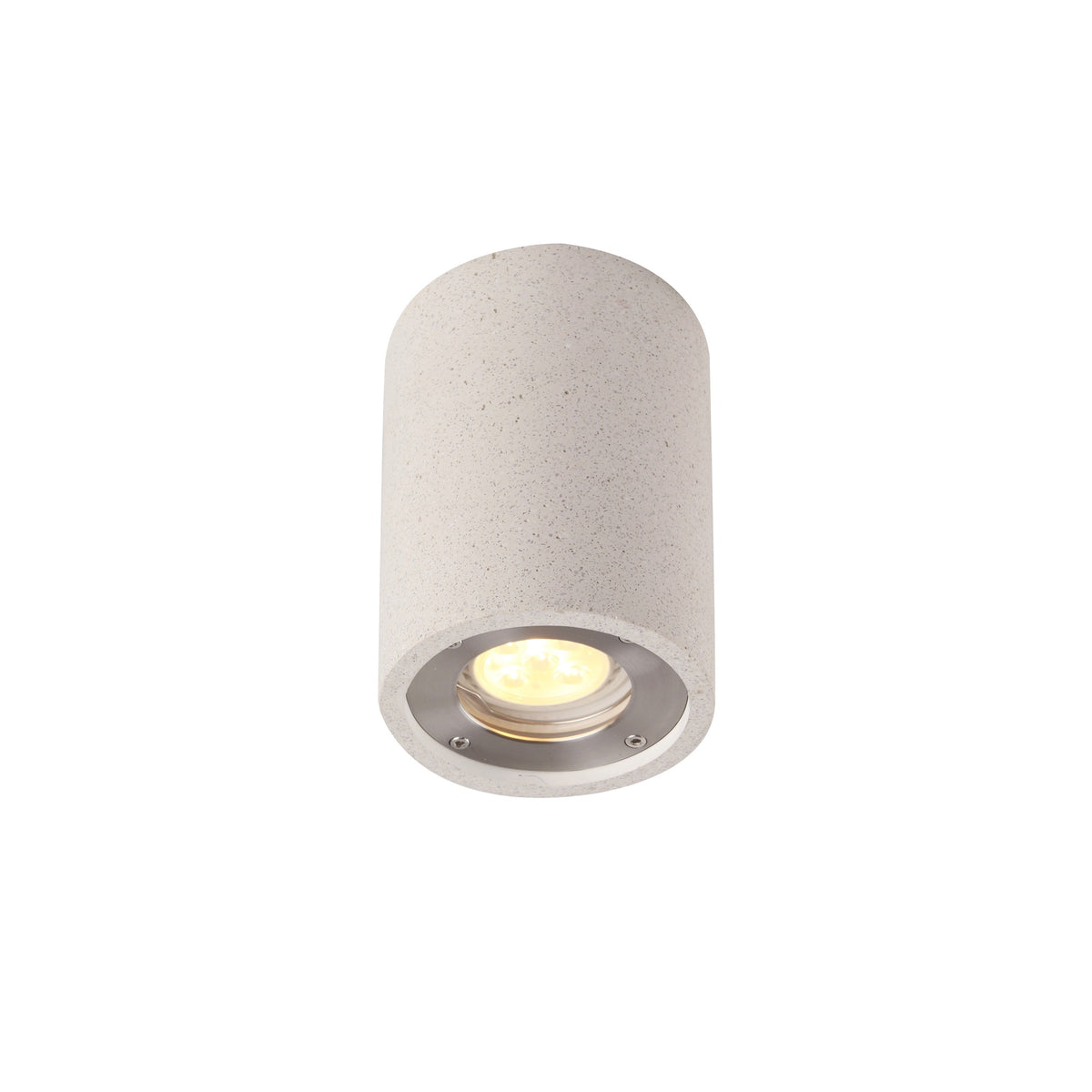 Plafonnier extérieur Levi, béton, IP65, Ø 9 cm