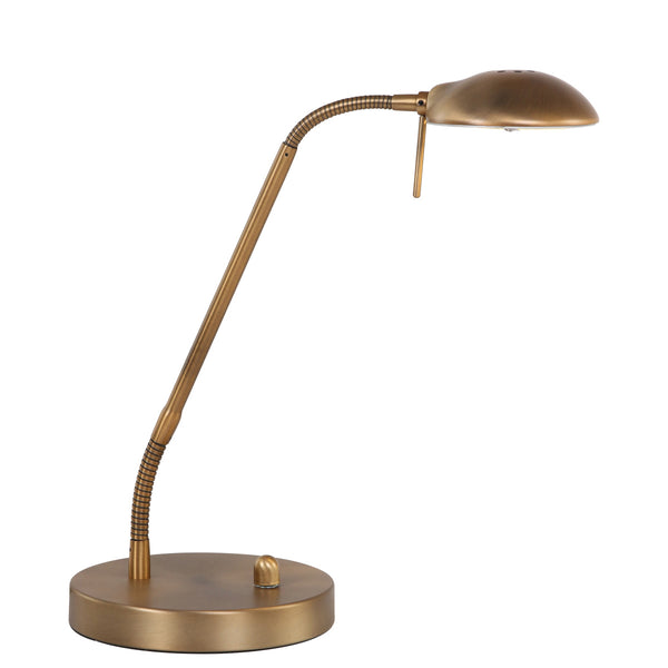 Tischlampe Biron aus Bronze, 1-flammig, 7502BR mit Drehdimmer, 2700 Kelvin