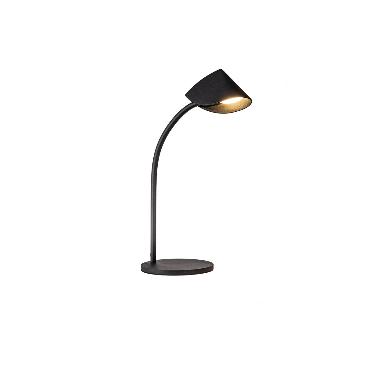 Lampe à poser LED Capuccina noire, H 44 cm