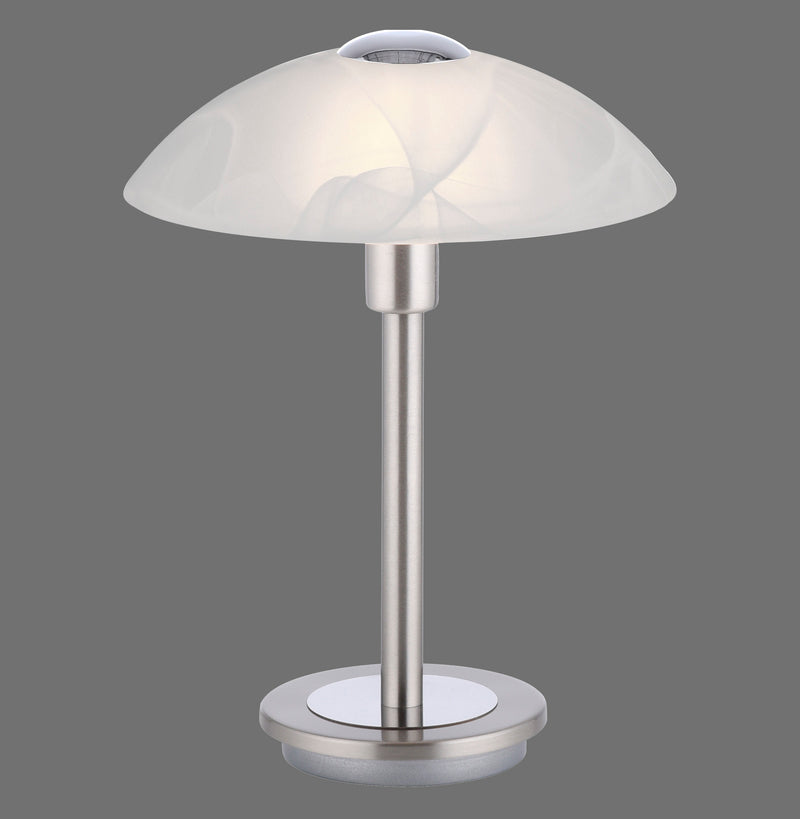 Lampe à poser Enova argentée, verre