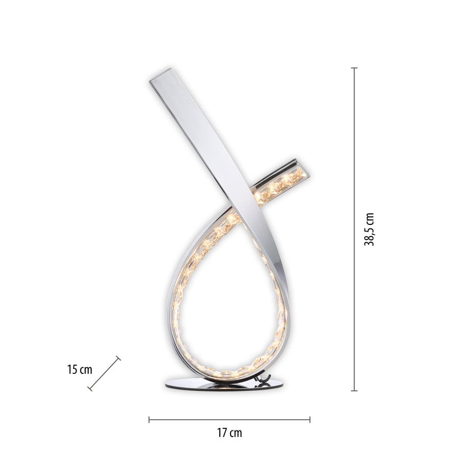 Lampe à poser Brilla chromée
