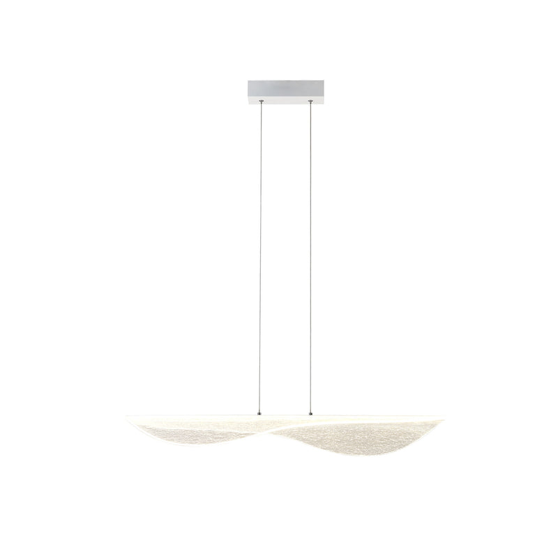Suspension LED Bianca blanche, L 73,5 cm