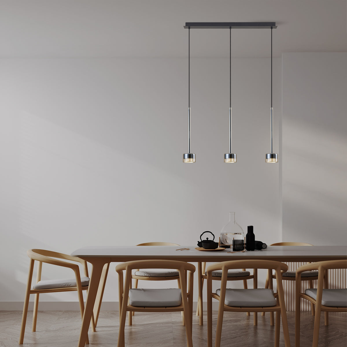 Suspension Tonic 3 lumières, verre