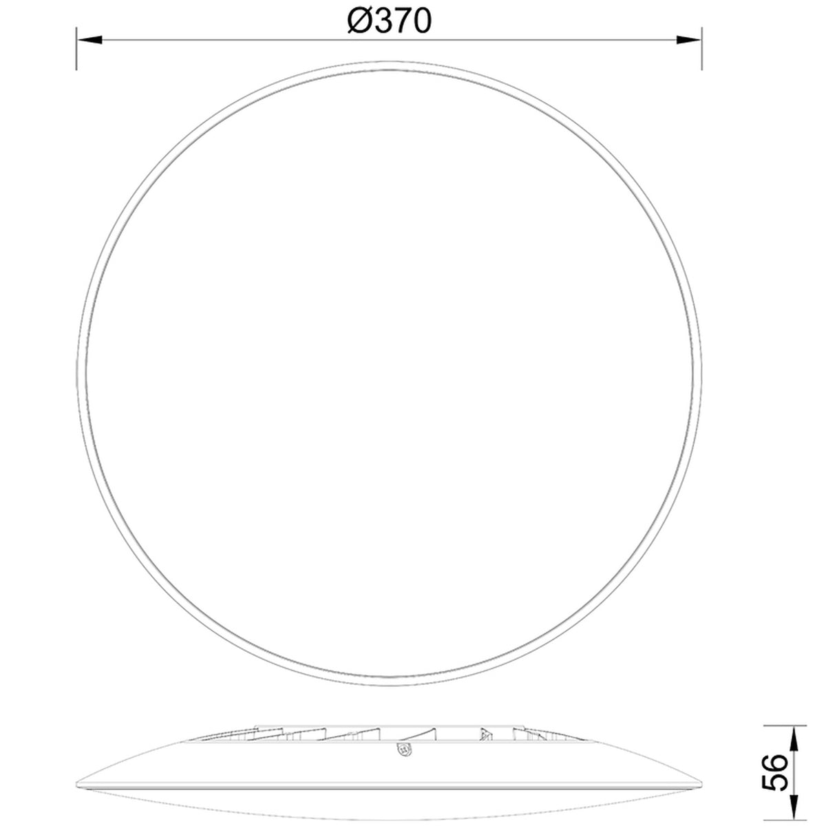Plafonnier LED Slim blanc, Ø 37 cm, 3000 K
