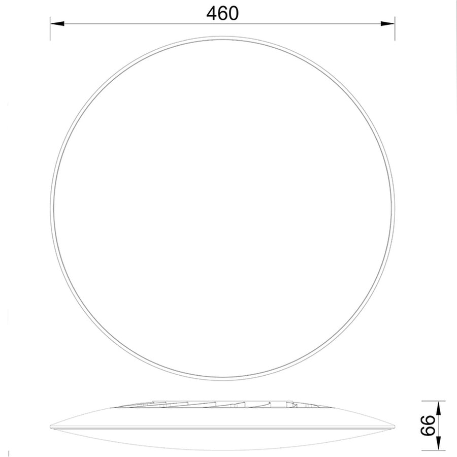 Plafonnier LED Slim blanc, Ø 46 cm, 4000 K
