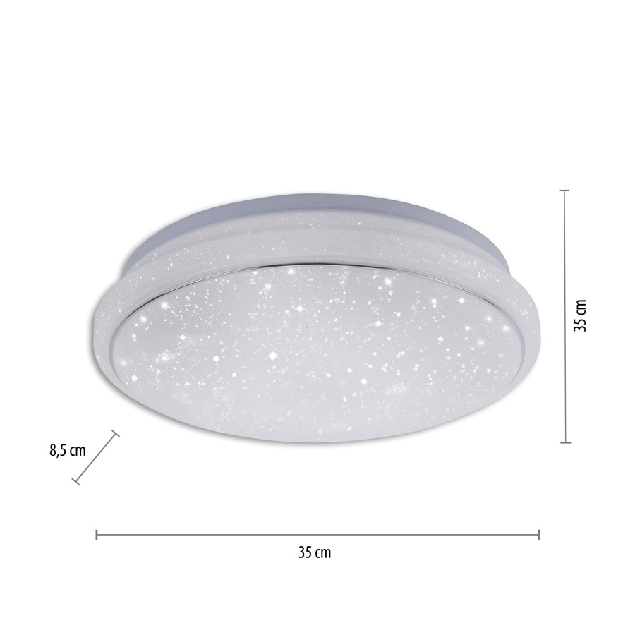 Plafonnier Lolasmart-Jupi blanc, L 35 cm