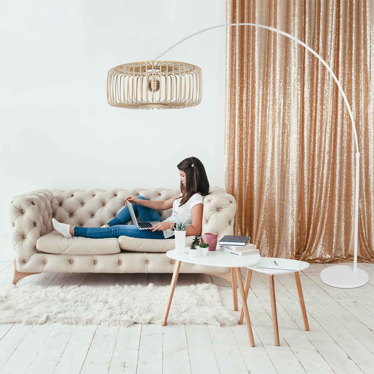 Lampadaire Sparkled Light blanc
