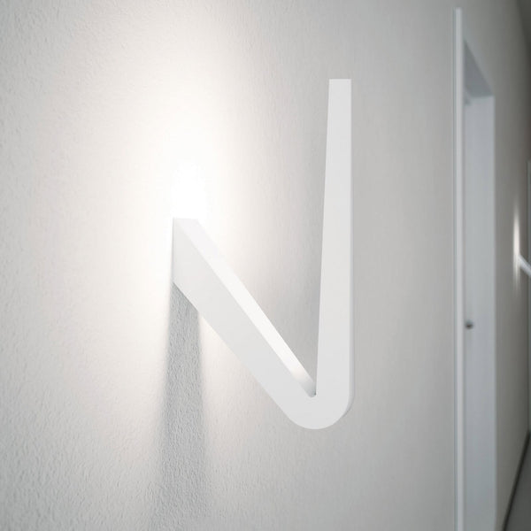 Applique murale LED Tick en aluminium, blanc, 10 lumières, hauteur 29 cm