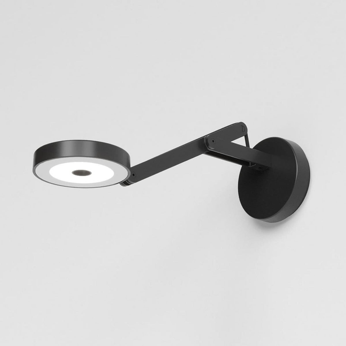 Applique murale LED String W0 DTW en tissu, noir, Ø 11 cm