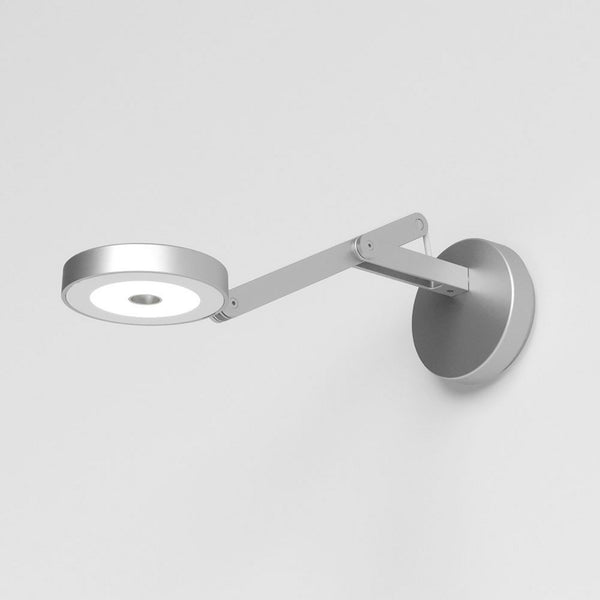 Applique murale LED String W0 DTW en tissu, argenté, Ø 11 cm