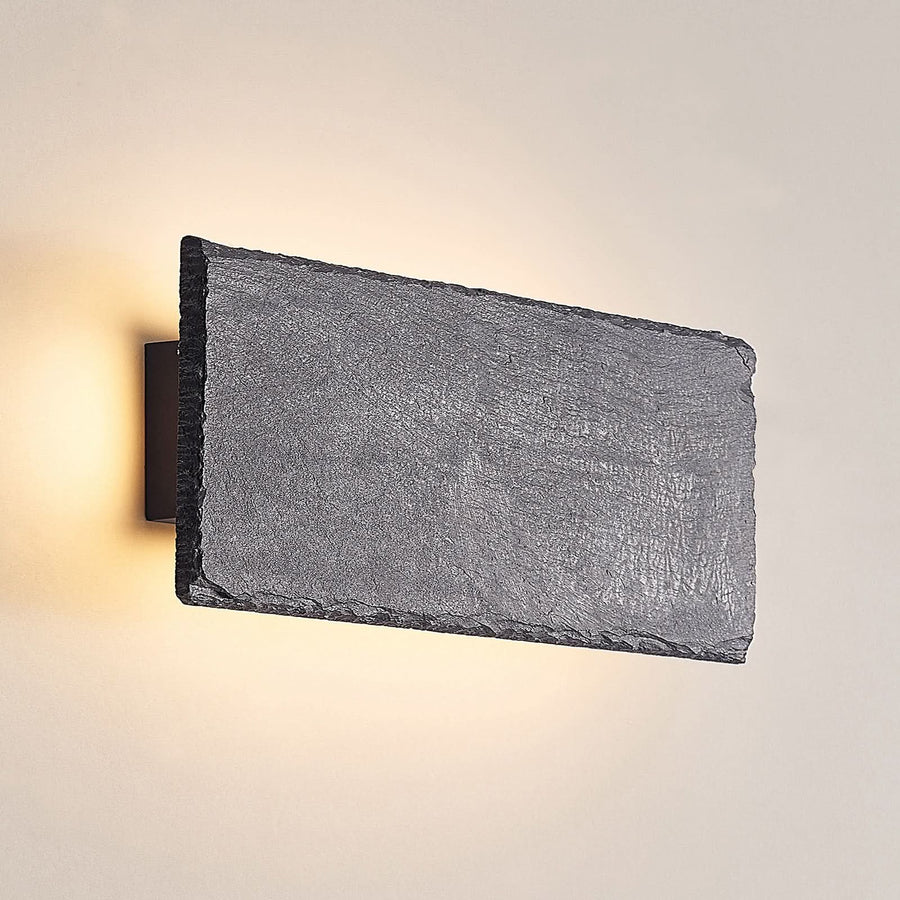 Applique murale LED Peetu en pierre, gris