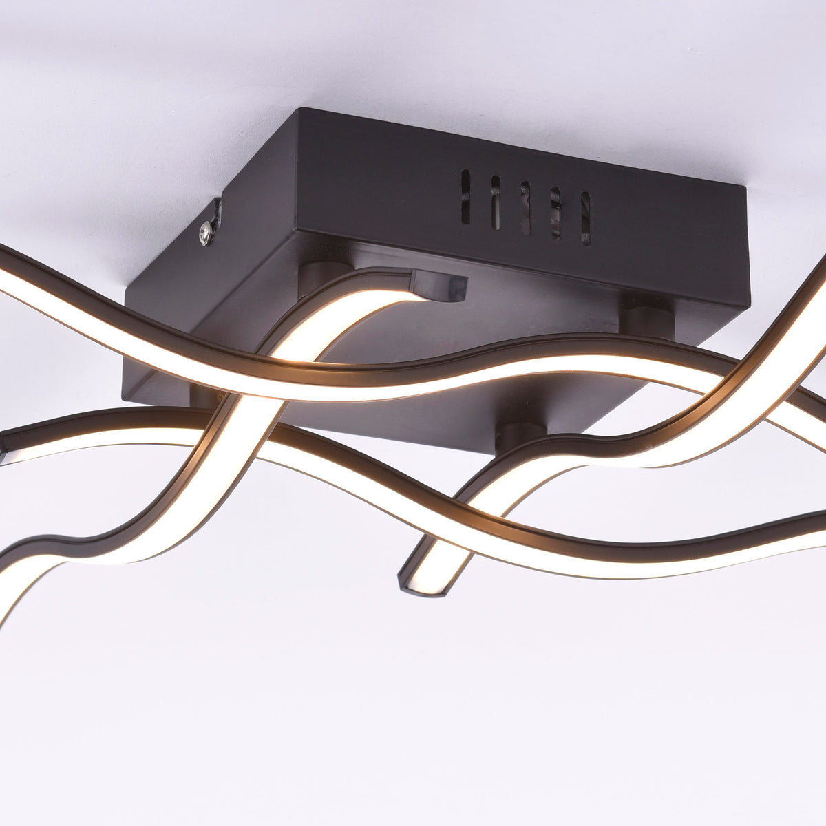 Plafonnier Wave noir, H 55 cm