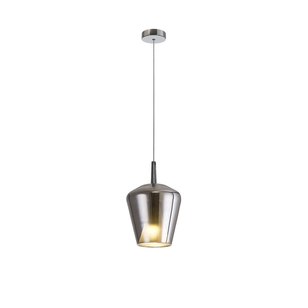 Suspension Elsa chromée, verre
