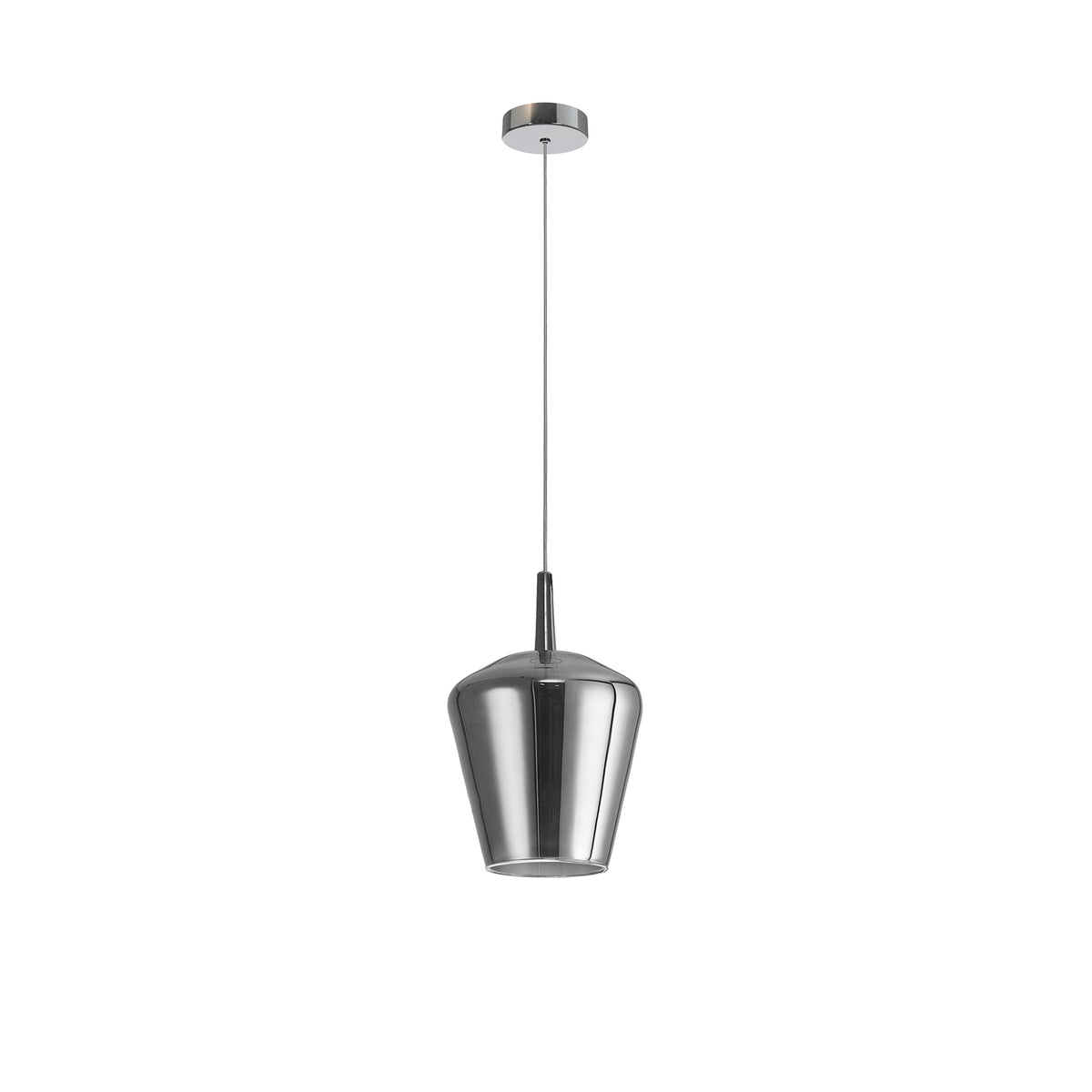 Suspension Elsa chromée, verre