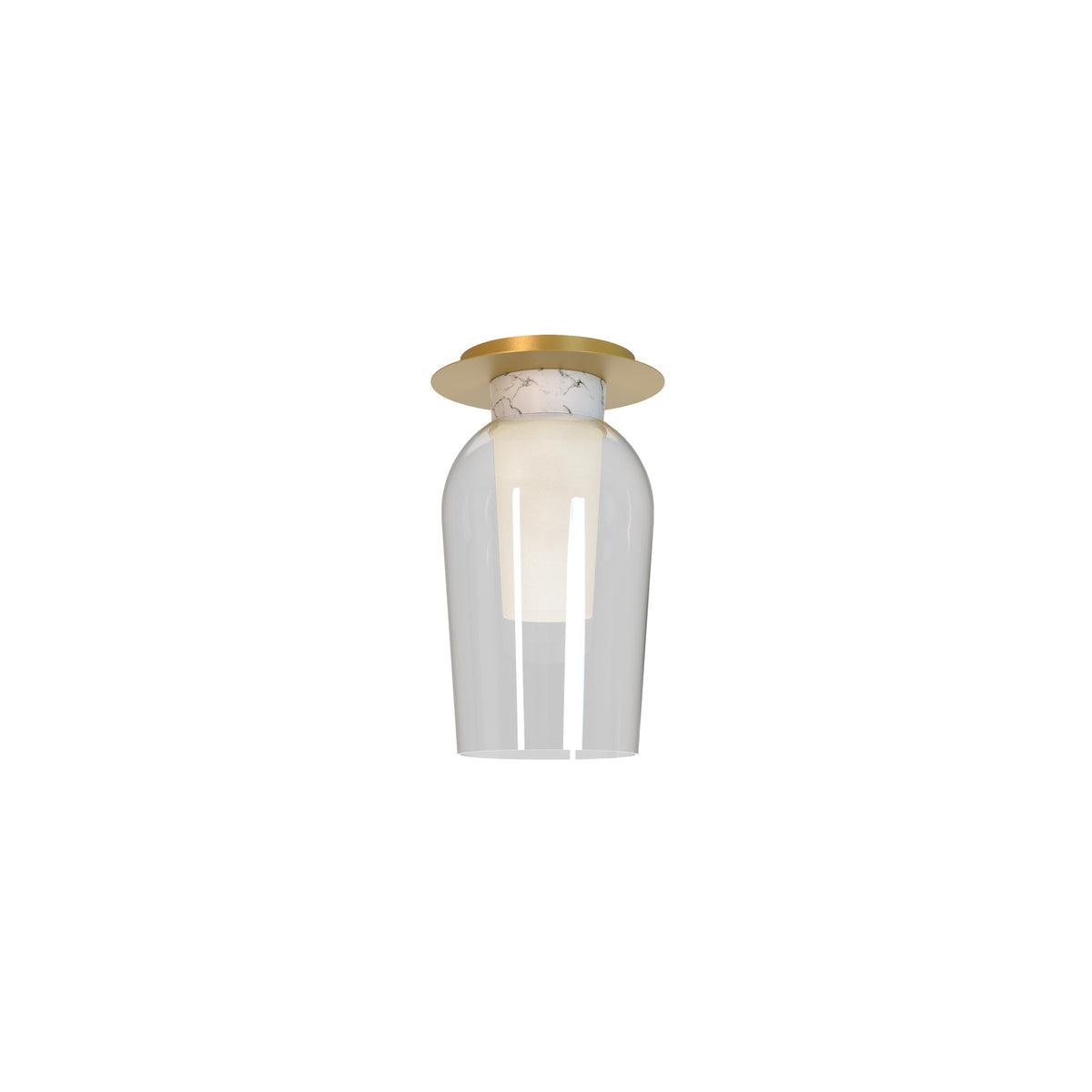 Semi-plafonnier Nora, verre