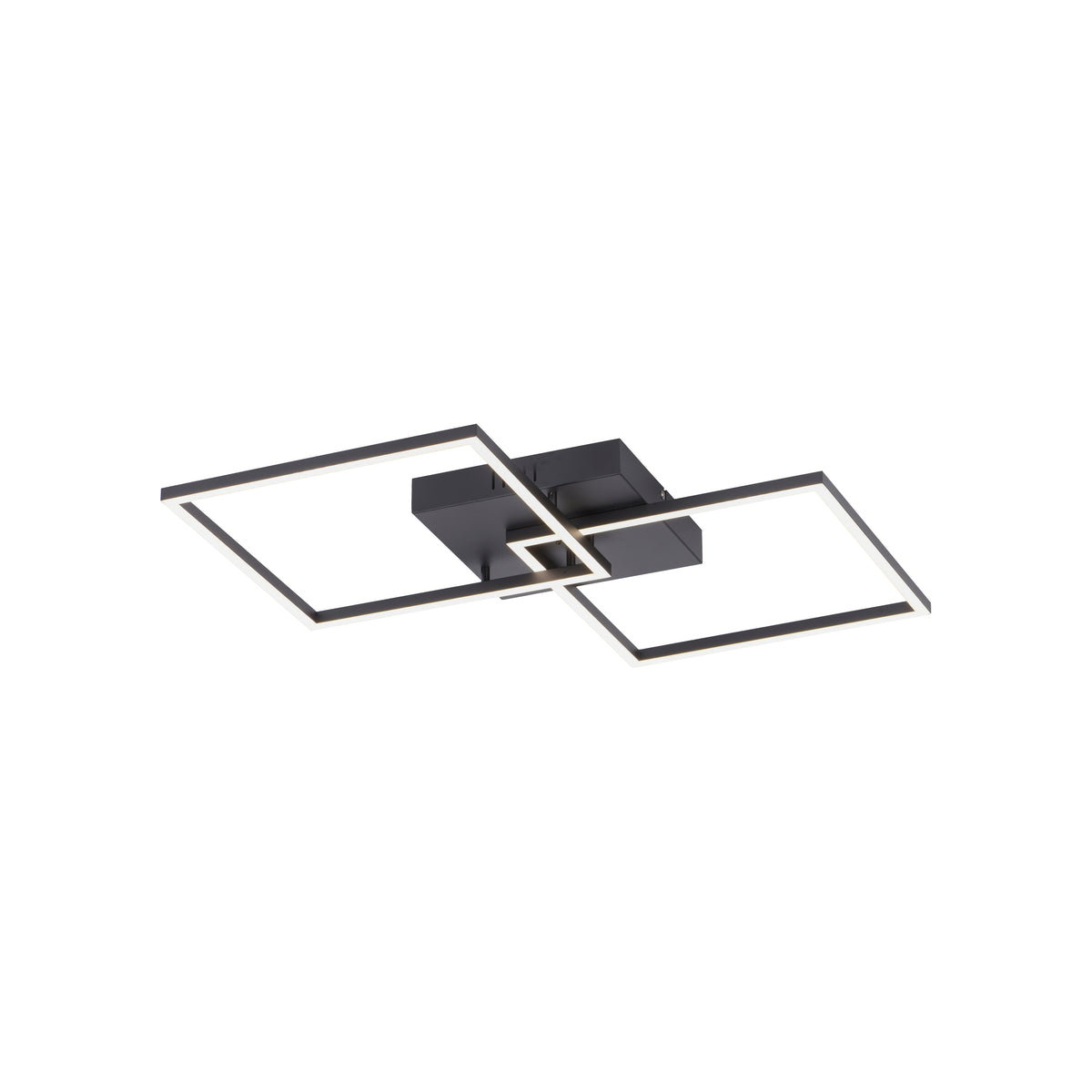 Plafonnier Iven noir, L 53 cm