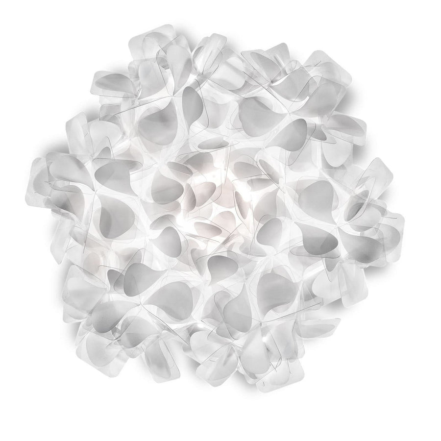 Applique murale Clizia Mama Non en cristal, blanc, 2 lumières, Ø 53 cm