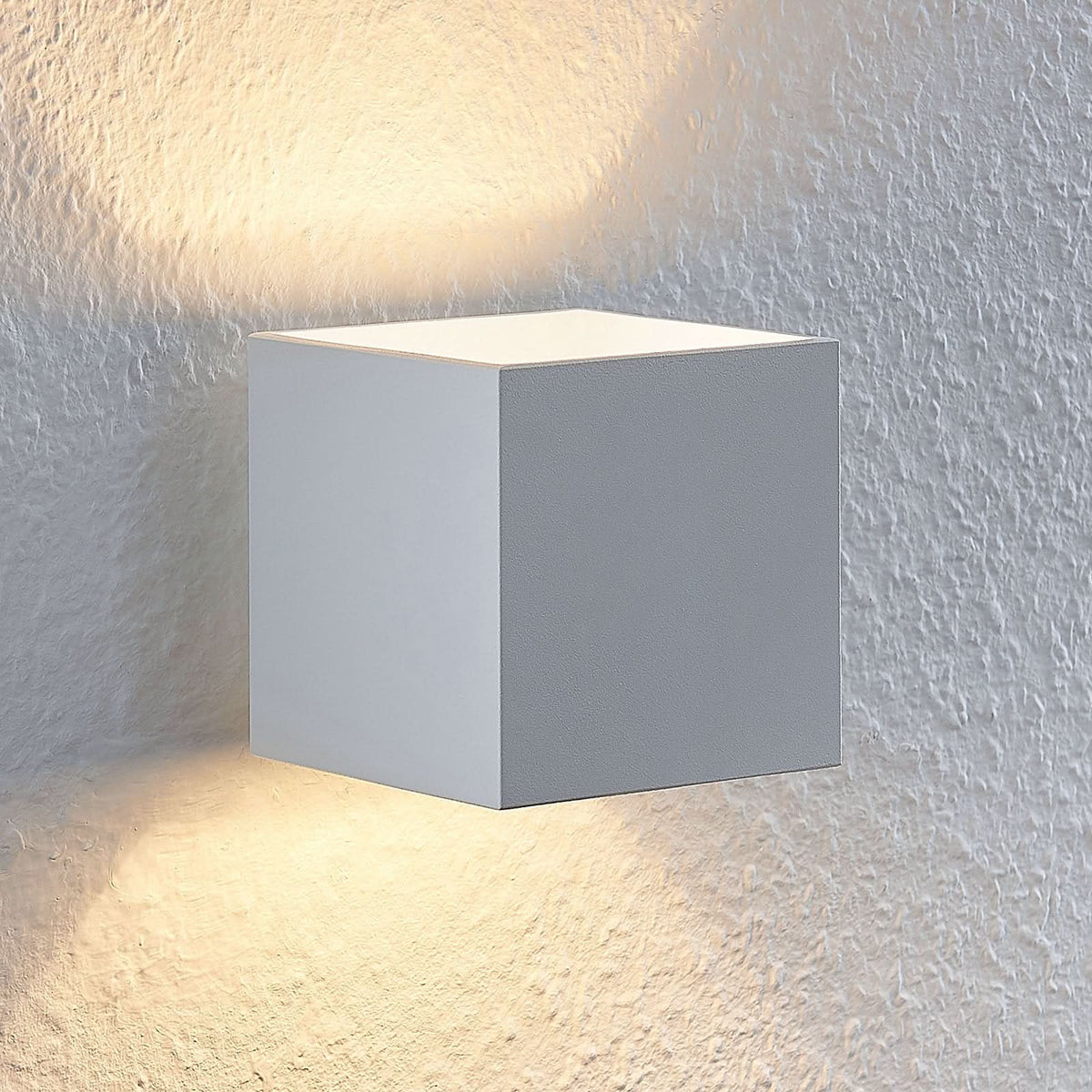 Applique murale Mirza en aluminium, blanc, hauteur 10 cm