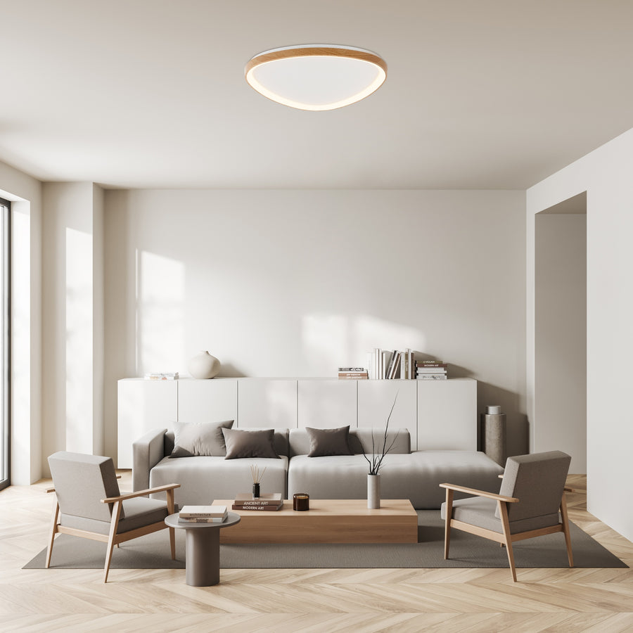 Plafonnier LED Niseko II avec télécommande, L 61,1 cm