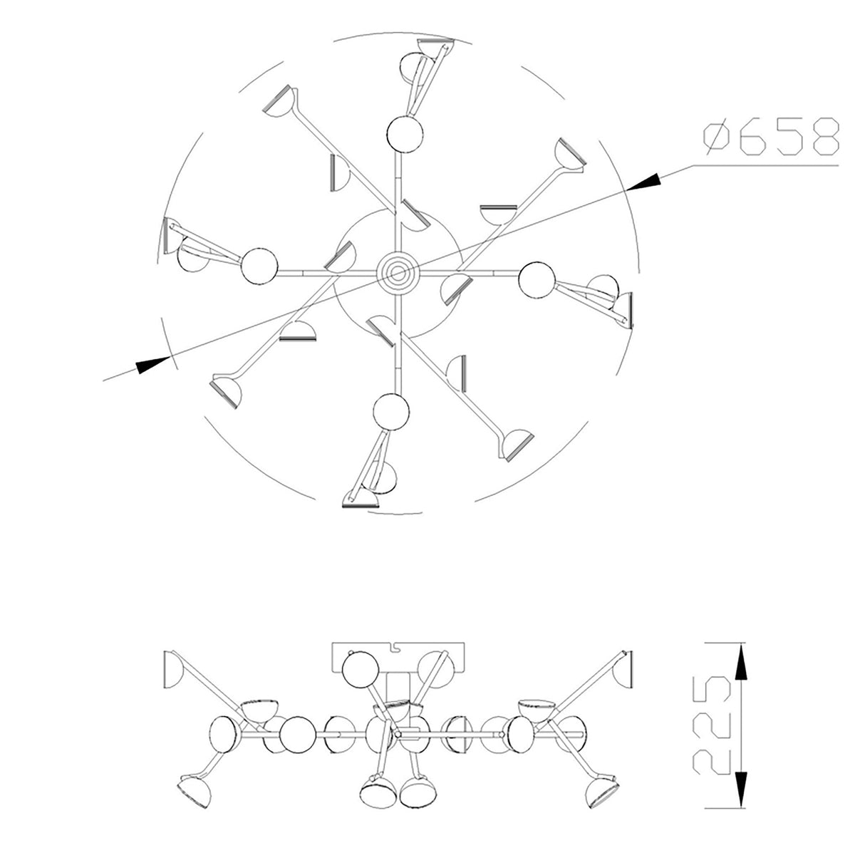 Plafonnier LED ADN petit modèle blanc, à intensité variable