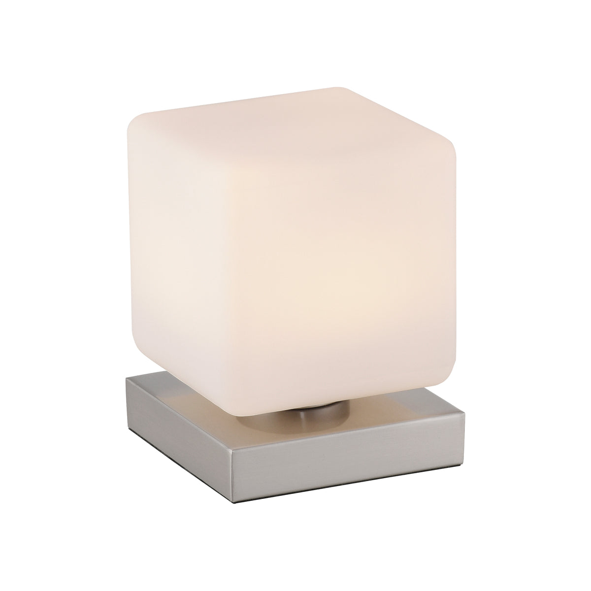 Lampe à poser Dadoa argentée, verre
