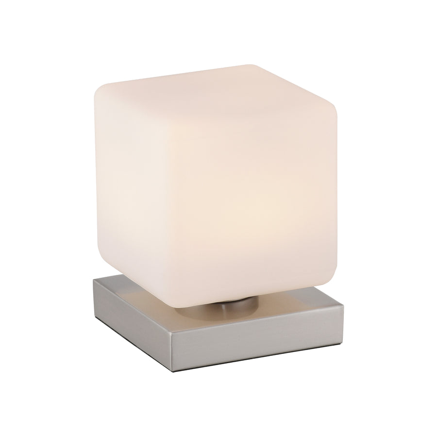 Lampe à poser Dadoa argentée, verre